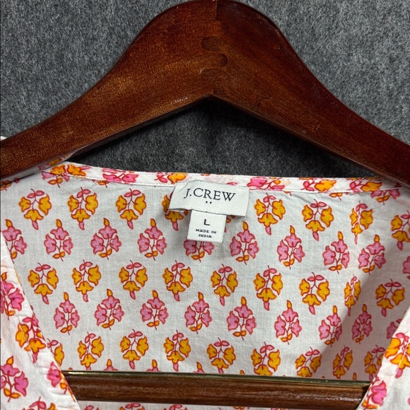 J. Crew Pink and Orange Patterned Blouse - Picture 2 of 5